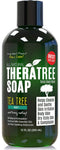 TheraTree Tea Tree Oil Soap with Neem Oil, 12oz, Helps Skin Irritation and Body Odor
