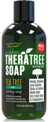 TheraTree Tea Tree Oil Soap with Neem Oil, 12oz, Helps Skin Irritation and Body Odor