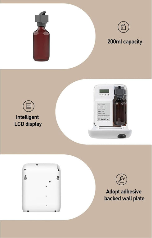 Oyhhalginate 200ml Essential Oil Diffuser, Aromatherapy Diffuser with APP Control and Automatic Timer, Cold Mist Scent