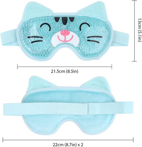 NEWGO Kids Ice Pack Eye Mask, Reusable Hot Cold Therapy Gel Eye Mask with Soft Plush Backing