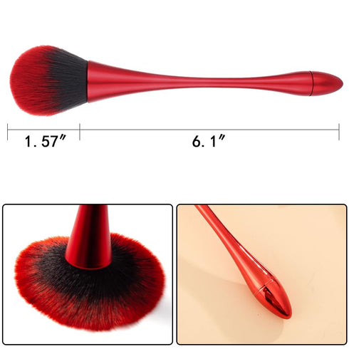 SILPECWEE 2 Pcs Nail Brushes - Cleaning Dust, Makeup, Blush, Acrylic Nail Art Brush Set