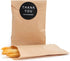 Volanic 100PCS 3X5 Inch Kraft Paper Bags, Small Flat Party Favor Bag for Bakery Cookies Sandwich Soap Packing