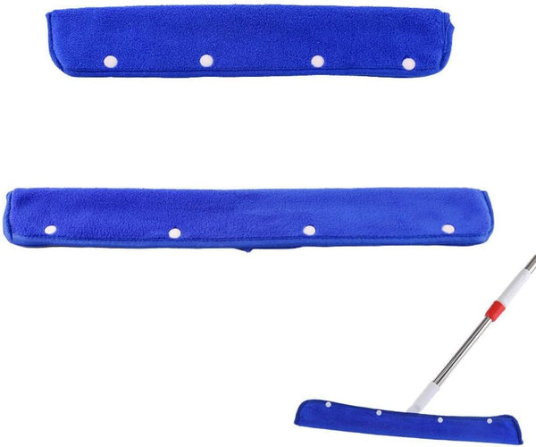 NentMent 2 Pack Floor Squeegee Broom Cover Wrap Mop Sweeping Cloth Baseboard Cleaner