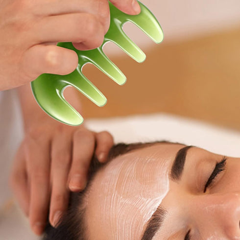 2pcs Scalp Massage Comb - Wooden Massage Tool, Massage Scraper, Resin Gua Sha Board, Spa Scratcher for Relaxation