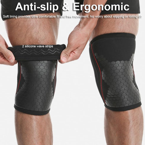 SUJAYU 7mm Honecmb, Knee Compression Sleeves for Men Women Weightlifting Knee Sleeves, Neoprene Knee Brace for Men