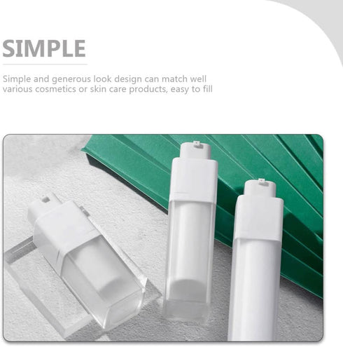 minkissy 3pcs Empty Airless Lotion Cream Pump Plastic Container - 30ml Refillable Cosmetic Bottle Dispenser