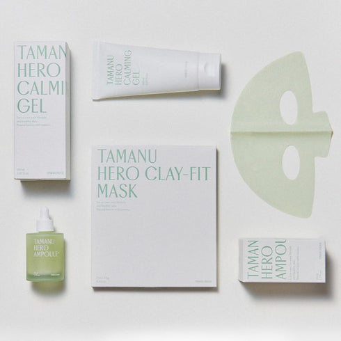 Tamanu Hero Clay-fit Mask (3EA) - Clay Sheet Mask for Pores with Tamanu Oil and Panthenol for Acne and Oily Skin
