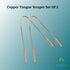 Copper Tongue Scraper Set of 2 for Adults, Effective Cleaner for Optimal Oral Care & Fresh Breath
