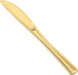 N9R 72 Pack Gold Plastic Knives, Durable Heavy Duty Utensils for Parties, Weddings, and Events
