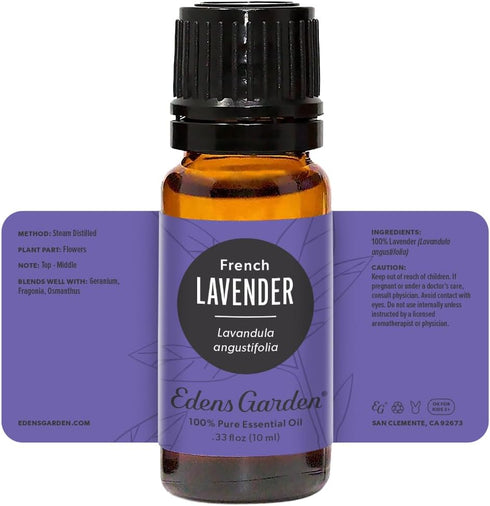 Edens Garden Lavender-French Essential Oil - 100% Pure, Natural, Therapeutic, 10 ml (.33 fl oz)