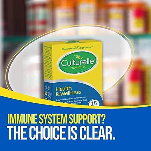 Culturelle Health & Wellness Daily Probiotic, 50 Count, 15 Billion CFUs for Immune Support