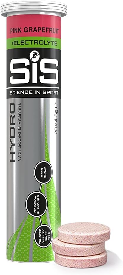 Science in Sport Hydro Electrolyte Tablets - 20 Tablets Pack, Fast Hydration Performance Electrolytes for Running,
