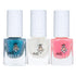 MISS NELLA PARTY COLLECTION 3-3 Peel Off, Odour Free Glitter Nail Polishes Pack - Blue, Clear & Coral