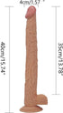 PONGGAO 15.74"" Super Long Dildo Big Dildo Realistic Thick Wall Dildo, Soft Giant Dildo Prostate Dildo with Strong