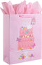 SUNCOLOR 16" Extra Large Gift Bag with Tissue Paper for Girls (Happy Birthday Cake)