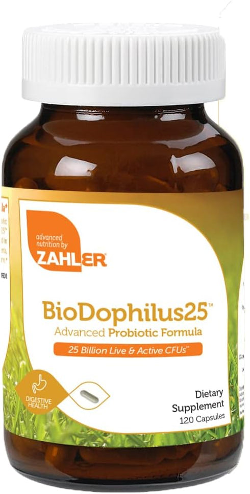 Advanced Nutrition by Zahler Probiotic Nutritional Supplement Capsules, 25 Billion Live Culture, 120 Capsules