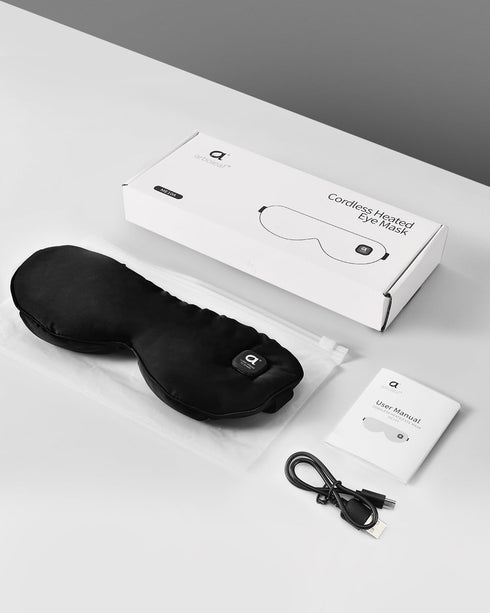 arboleaf Heated Eye Mask, Cordless Rechargeable Warm Compress for Dry Eyes & Better Sleep, Washable & Travel