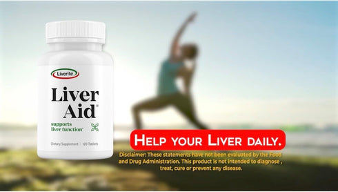 LIVERITE 60 Liver Aid Tablets, Supports Healthy Liver Function, Cleansing, Energy & Daily Wellness
