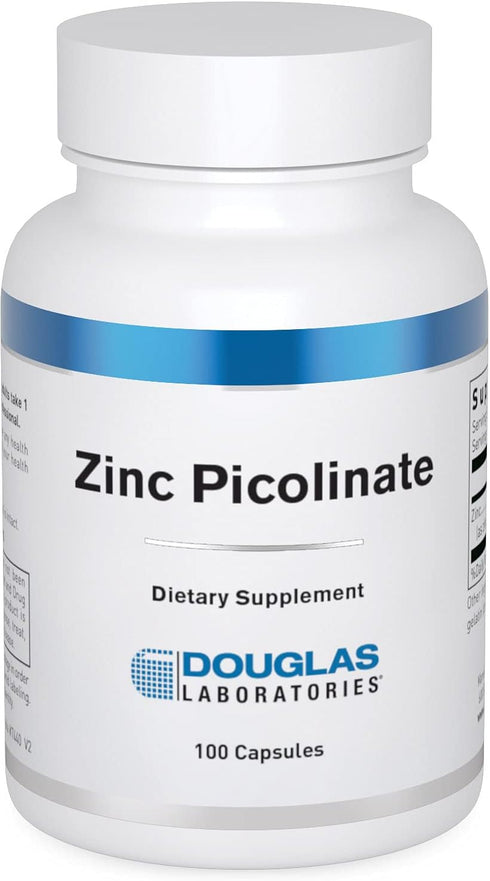 Douglas Laboratories Zinc Picolinate, 50 mg Zinc - 100 Capsules for Immune System & Skin Support