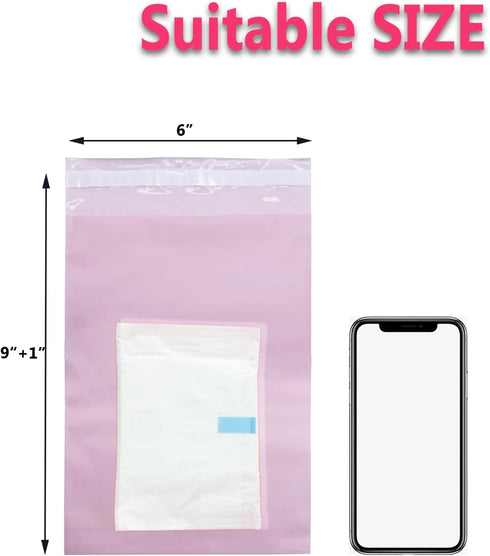 Sanitary Napkin Disposal Bags - Feminine Hygiene Disposal Bags for Tampons and Pads, 100 Pcs Pink