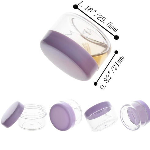 ZEJIA 5 Gram Sample Containers with Lids, Mini Makeup Containers, 50 Count Empty Plastic Travel Cosmetic