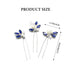 Latious Pack of 3 Bride Wedding Hair Pins, Pearl Bridal Hair Piece with Blue Crystal Hair Clips (Silver)