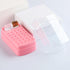 2 in 1 Pink Nail Drill Bit Holder and Cleaner Brush Case, 30 Holes Dust-proof Nail Bit Organizer Storage Box