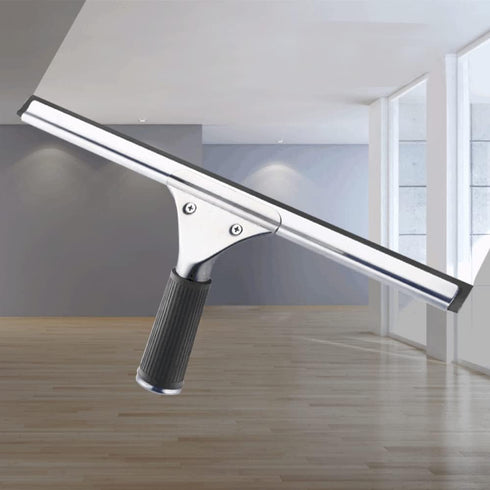 45cm Grip Glass Squeegee for Window Cleaning - Stainless Steel All Purpose Squeegee with Non-Slip Handle