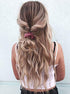 Velvet Scrunchies Hair Ties for Women - 6 Pack Big Vsco Girl Scrunchy with Zipper Pocket Gift for Friends