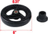 MY MIRONEY 2PCS 6 Inch Wheel Replacement with Feet Glide Caps for Wheelchairs, Walkers, PVC Wheelchair Front Wheels Rollator Black Walker Casters Rollers Wheels with Mounting Screws and Hex Key by MY MIRONEY