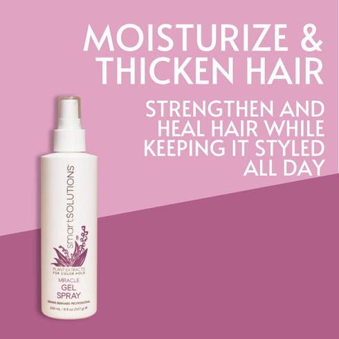 smartSOLUTIONS Miracle Gel Spray, 8 oz | Non-Flake | 24-Hour Hold | Paraben-Free
