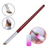 WOKOTO 3Pcs Ombre Nail Art Brush Set, Wooden Gel Builder Brush with 4 Replaceable Sponge Heads for Manicure Tools
