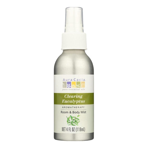 Aura Cacia Room and Body Mist, 4 Fluid Ounce, Clearing Eucalyptus