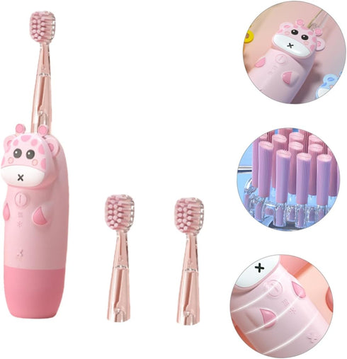 Set Set Beaupretty Boy Girl's Electric Toothbrush Colorful Intelligent Sonic Toothbrush for Boy Girl Ergonomic Design