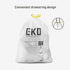 EKO Easy-Dispense Roll of 60 Count Extra-Strong Drawstring Kitchen Trash Bags, 13 Gallon Garbage Bags