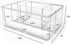 Isaac Jacobs 5-Compartment Clear Acrylic Organizer (10” L x 7” W x 4” H), Makeup Brush Holder, Tall Slot, Multi-Sectional Tray, Storage Solution for Makeup, School, Crafts, Office Supplies & More by Isaac Jacobs