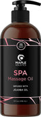 Calming Massage Oil for Home Spa, Full Body Massage Oil for Sore Muscles, Sweet Almond & Lavender Oil