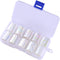 WOKOTO 10 Rolls White Pearl Color Holographic Nail Art Foil Transfer Roll Set, Mix-Pattern Stickers