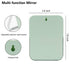 YEAKE Table Desk Vanity Makeup Mirror, 8-Inch Portable Folding Mirror with Metal Stand, 90° Adjustable Rotation (Green)