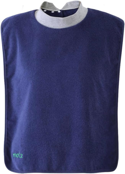 MATZ Adult Bibs Full Coverage Ultra Absorbent Four Cotton Terry Towel Snap-on Bibs with Comfortable Ribbed Neck