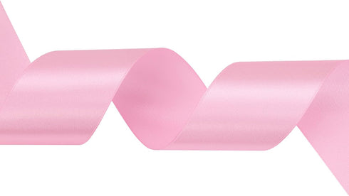1 inch Pink Satin Ribbon 50 Yards Solid Fabric Ribbons Roll for Wedding Invitations, Bridal Bouquets, Sewing, Party Decorations, Gift Wrapping and More by Baocuan