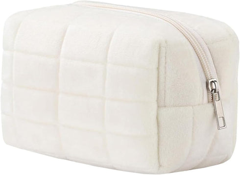 Small Y2K Checkered Makeup Bag for Women, Cosmetic Pouch for Purse, Travel Makeup Organizer