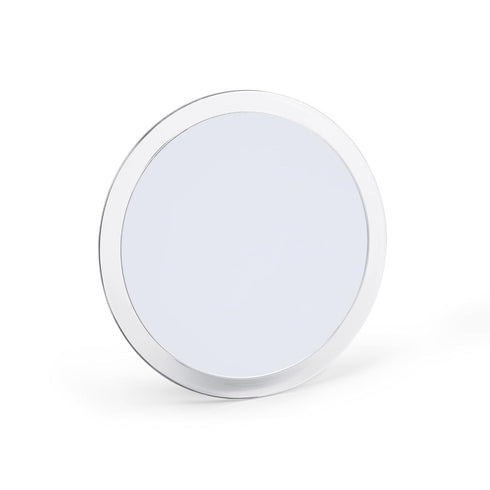 Jerdon Clear Portable Makeup Mirror - 9-Inch Diameter with Suction Cups and Vinyl Travel Case - 5X Magnification - JSC5