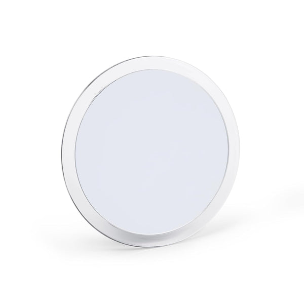 Jerdon Clear Portable Makeup Mirror - 9-Inch Diameter with Suction Cups and Vinyl Travel Case - 5X Magnification - JSC5