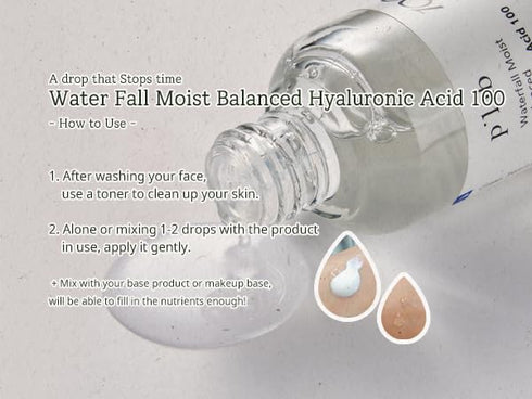 THE PLANT BASE Waterfall Moist Balanced Hyaluronic Acid Ampoule - 30ml / 1.01 Fl oz Korean Skincare