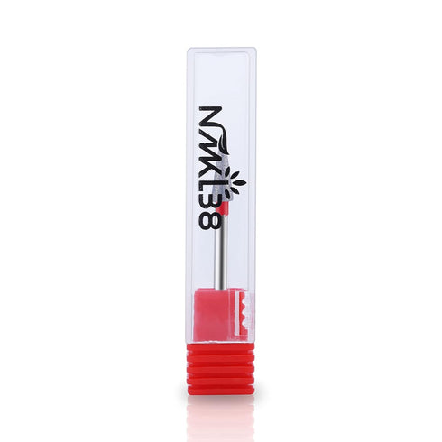 NMKL38 3/32" Tapered Diamond Nail Drill Bit, Rotary Cuticle Clean Burr Nail Art File for Electric Drill Machine, Fine -