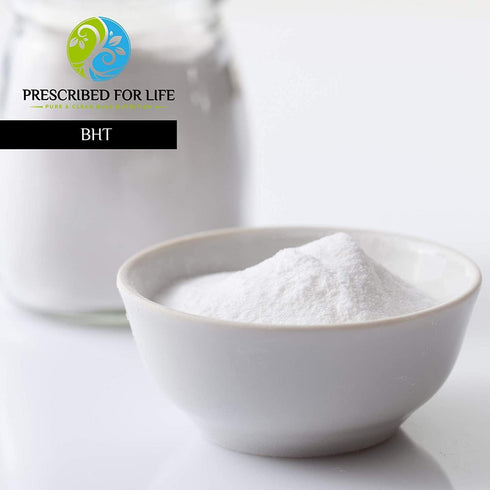Prescribed For Life BHT Powder, Powdered Butylated Hydroxytoluene for Food Preservation, Vegan, 4oz
