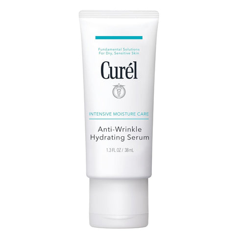 Curel Japan Anti-Wrinkle Hydrating Serum, Lightweight, Fragrance Free & Colorant Free, Sensitive Skin Serum, 1.3 Oz