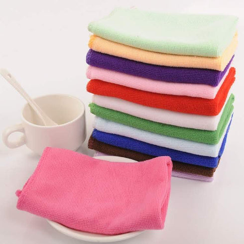 SUGONGDA Pack 100 Microfiber Cleaning Cloth, Multi-Color, Lint-Free, Reusable