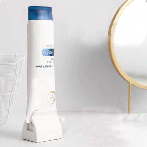 SCStyle Rolling Tube Toothpaste Squeezer, Toothpaste Seat Holder Stand